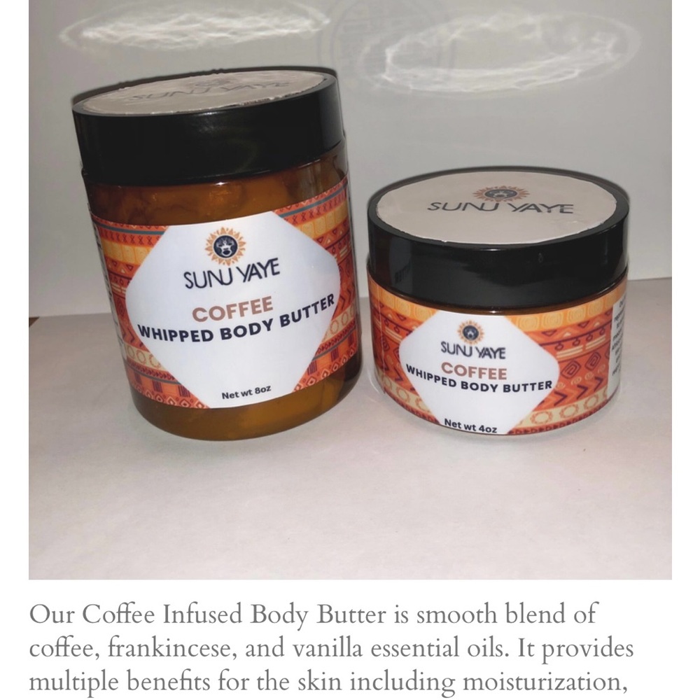 Coffee Infused Whipped Body Butters (100% Organic)